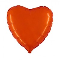 Folieballon Hart 46 cm Oranje