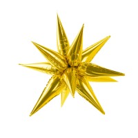 Folieballon ster 3D (70 cm) Goud