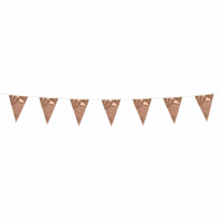 Slinger 20 mini vlaggetjes (3 m) Rosé Goud