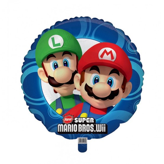 Folieballon Super Mario rond (45 cm)