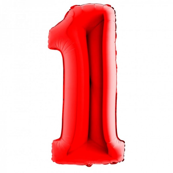 Folieballon cijfer 1 100 cm