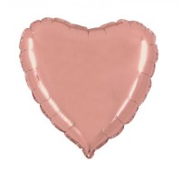 Folieballon Hart 46 cm Rosé Goud